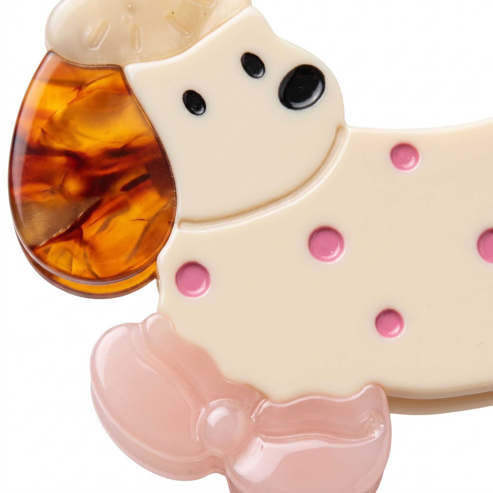 3pc Dachshund Dog Hair Clip Set Colorful Acetate Barrettes