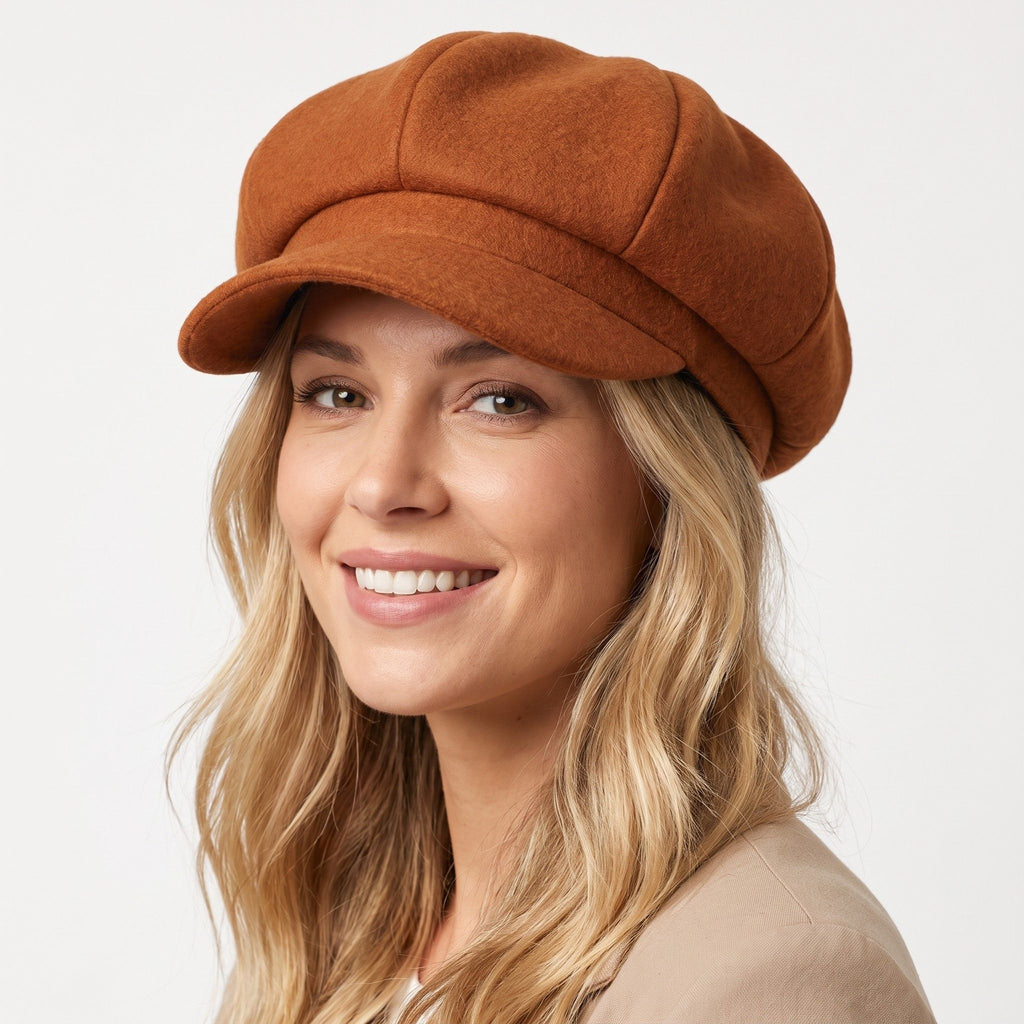 Classic Newsboy Cap Soft Textured Baker Boy Hat for Everyday Wear