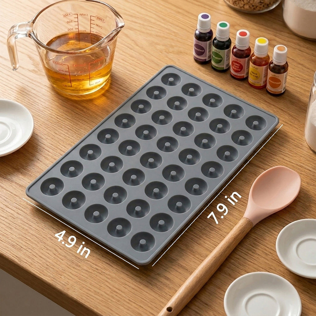 Mini Donut Silicone Baking Mold Set of 3 Nonstick Tray for Home Baking Treats