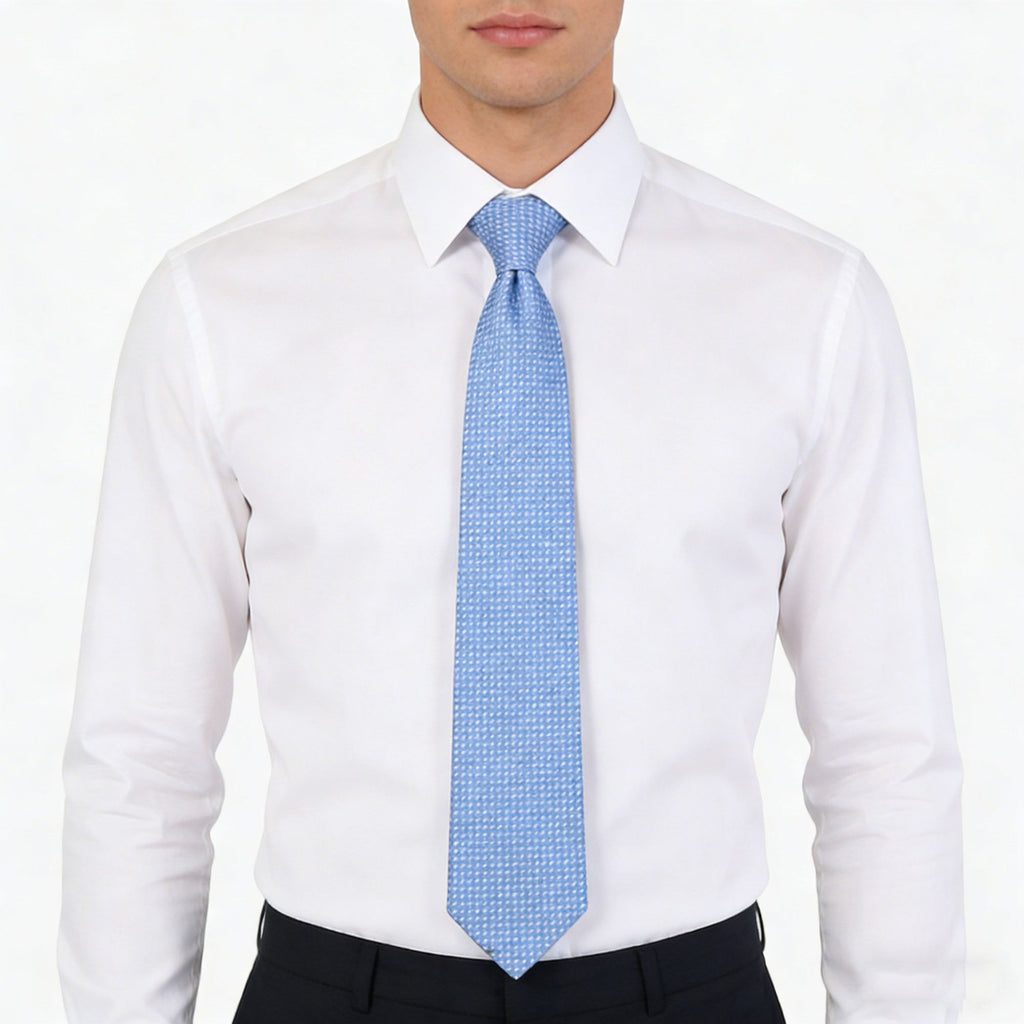 Anna-Kaci Men's Textured Polyester Tie - Formal Necktie for Business, Weddings & Holiday Events