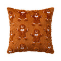 Christmas Gingerbread Man Throw Pillow Cover Textured Decorative Cushion Case for Sofa Bed