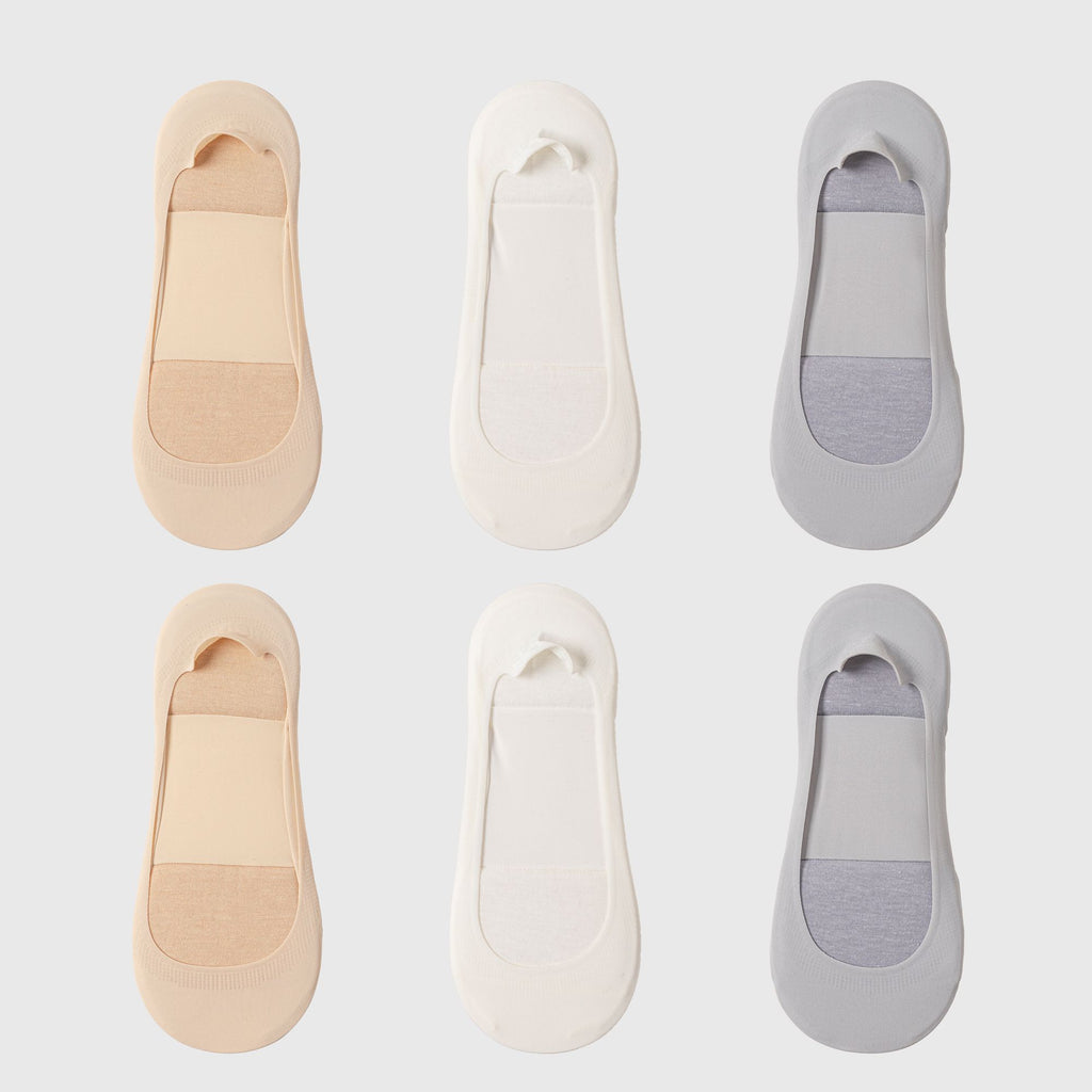 Anna-Kaci Women's Non-slip No Show Socks Soft Solid Bottom for Casual 6Pk