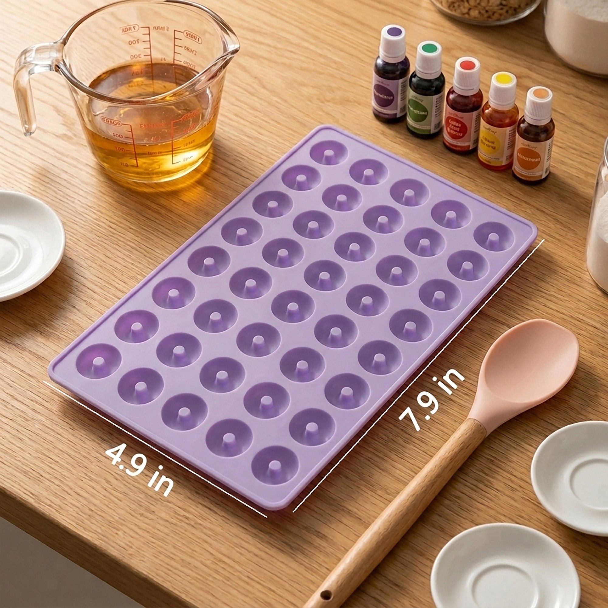 Mini Donut Silicone Baking Mold Set of 3 Nonstick Tray for Home Baking Treats