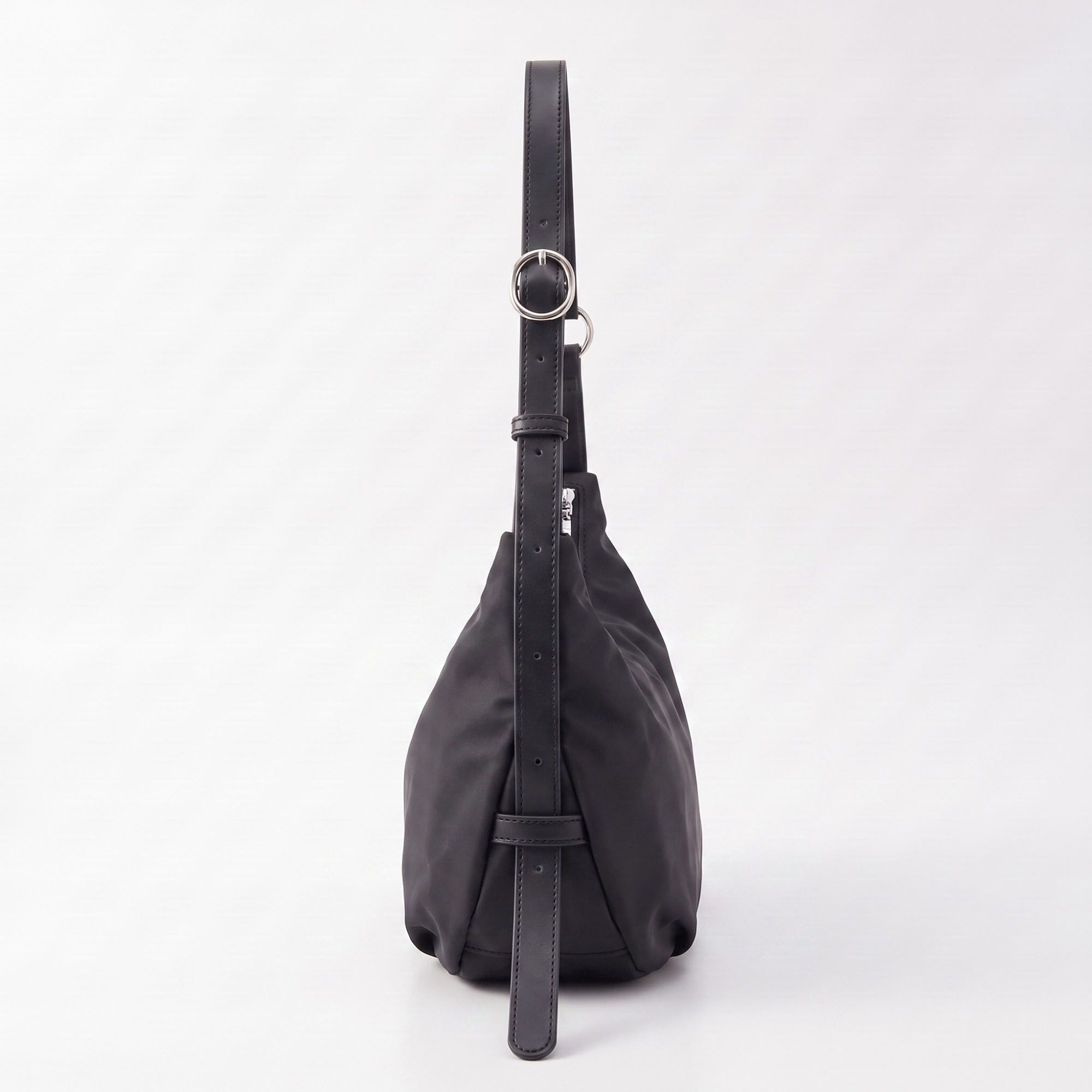Soft Hobo Shoulder Bag with Adjustable Strap and Zip Closure