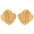 Women's Gold Tone Sculptural Swirl Stud Fashion Earrings Bold Modern Chic Design