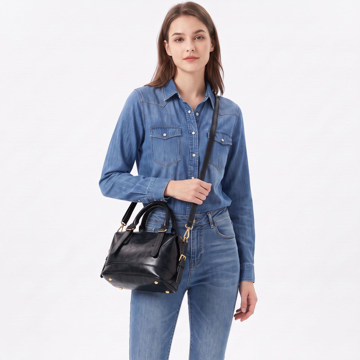 Mini Satchel Bag with Double Top Handles
