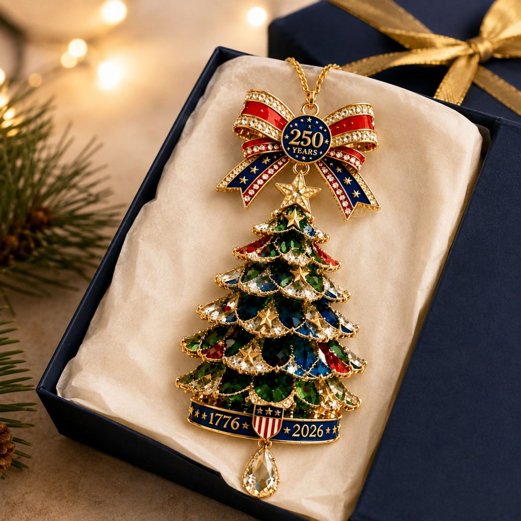 2pc 250 Years Christmas Tree Acrylic Ornaments