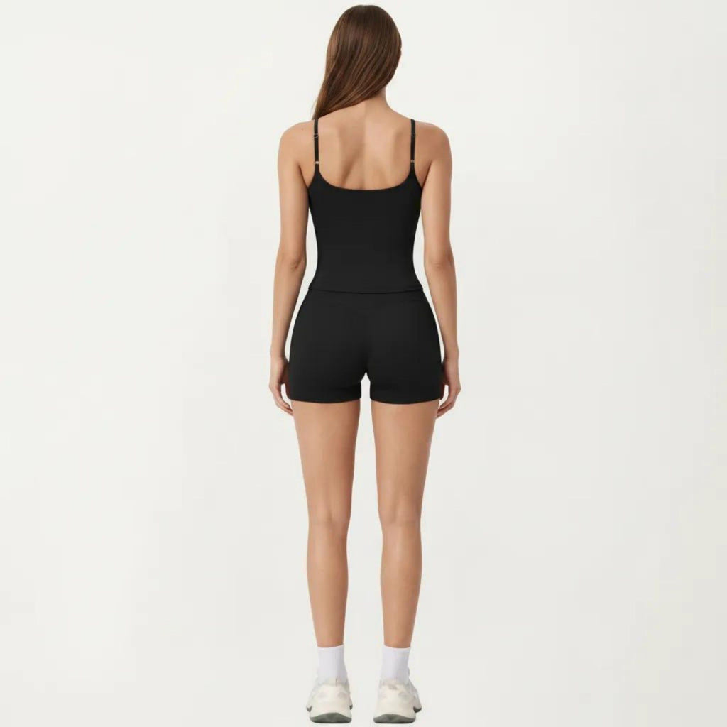 Anna-Kaci Active Women's Spaghetti Strap Active Cami Top with Square Neck and Smooth Stretch Fit