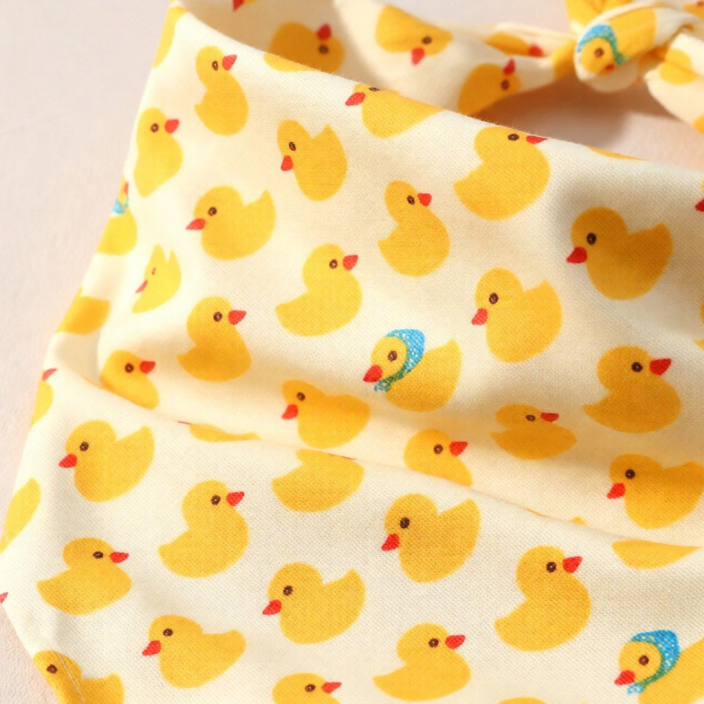 Pet Bandana Scarf Duck Pattern Decorative Neck Accessory for Dogs and Cats