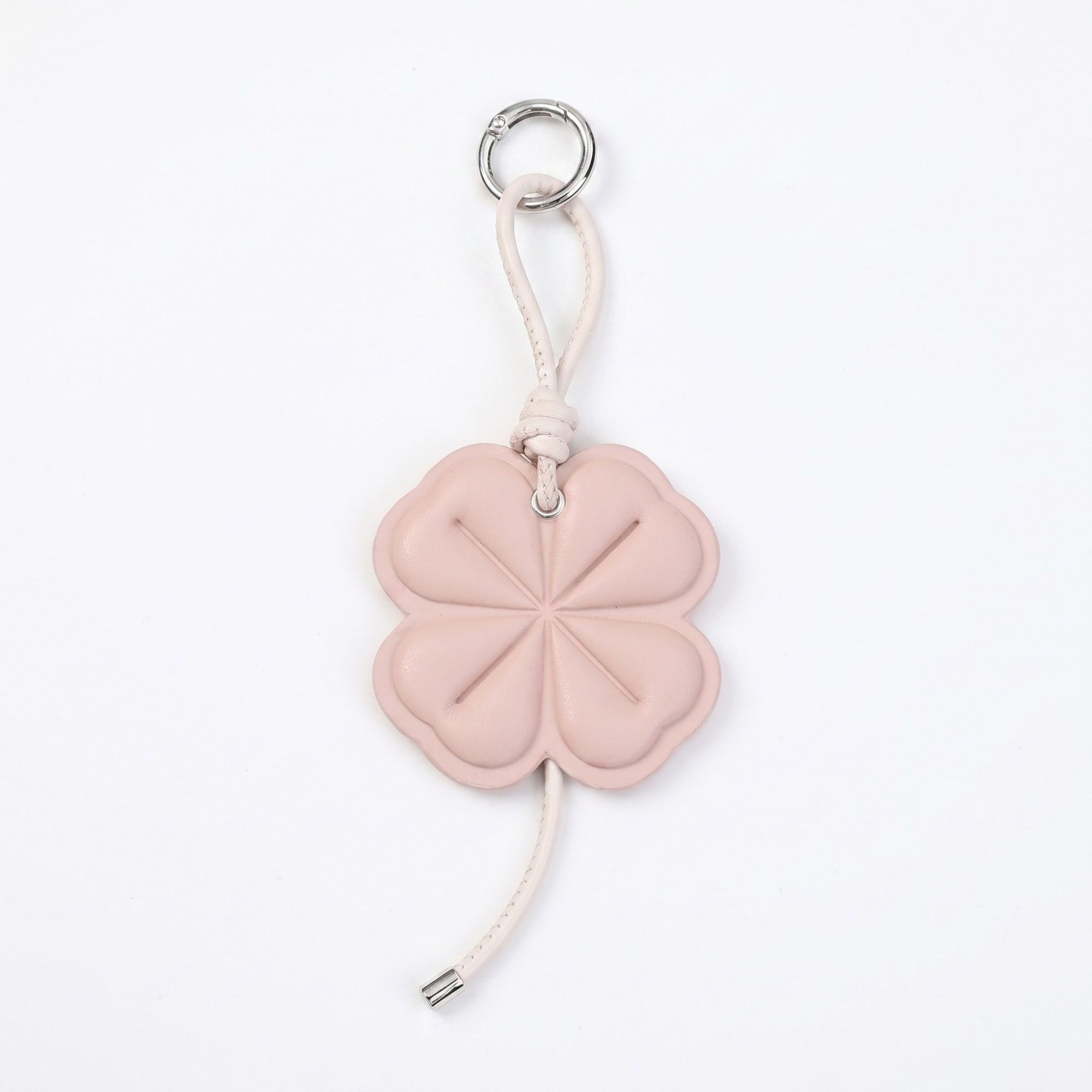 Four-Leaf Clover Bag Charm with Silver Tone Clip