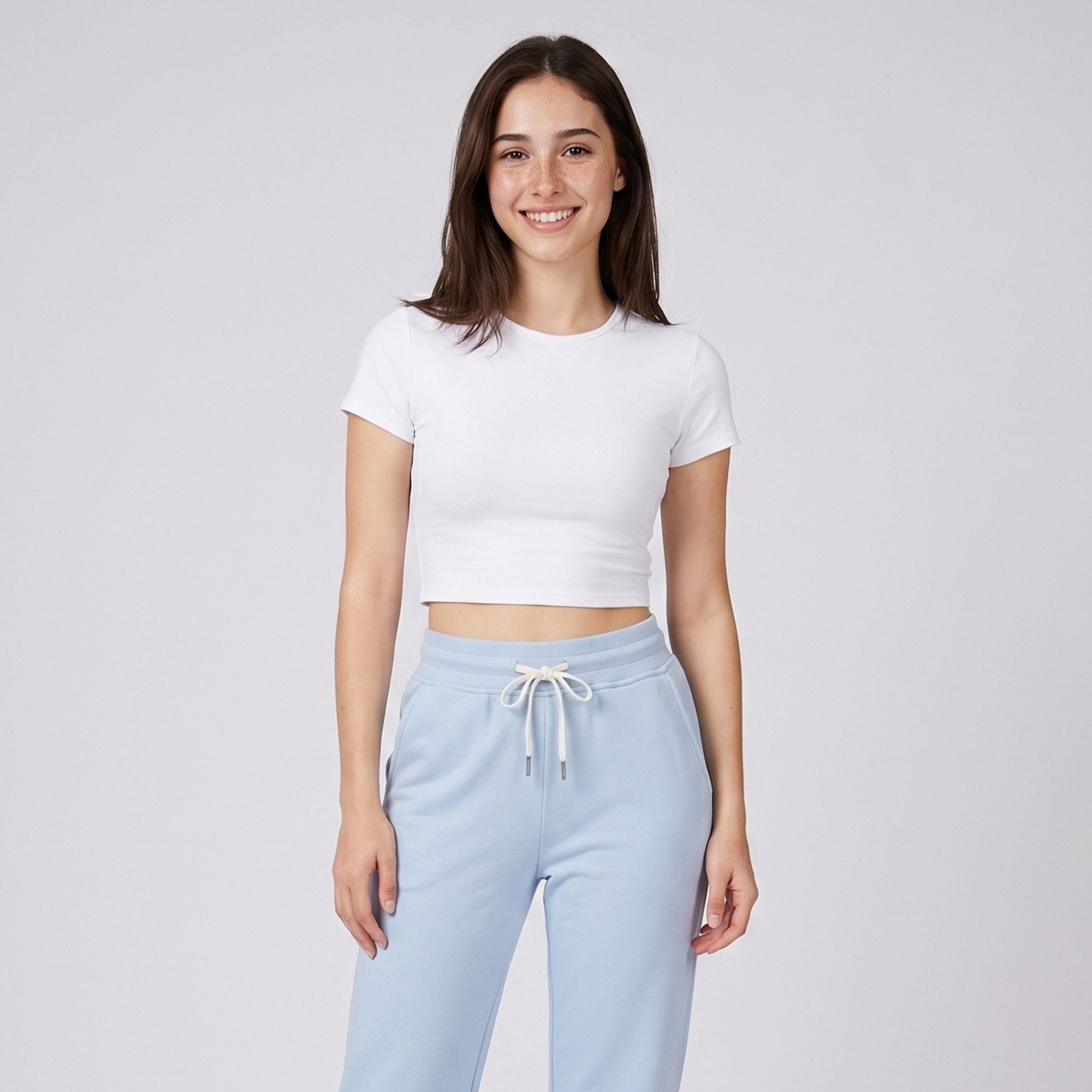 Anna-Kaci Active Womens High Waist Drawstring Wide Leg Pants with Elastic Waistband Soft Knit and Relaxed Straight Fit
