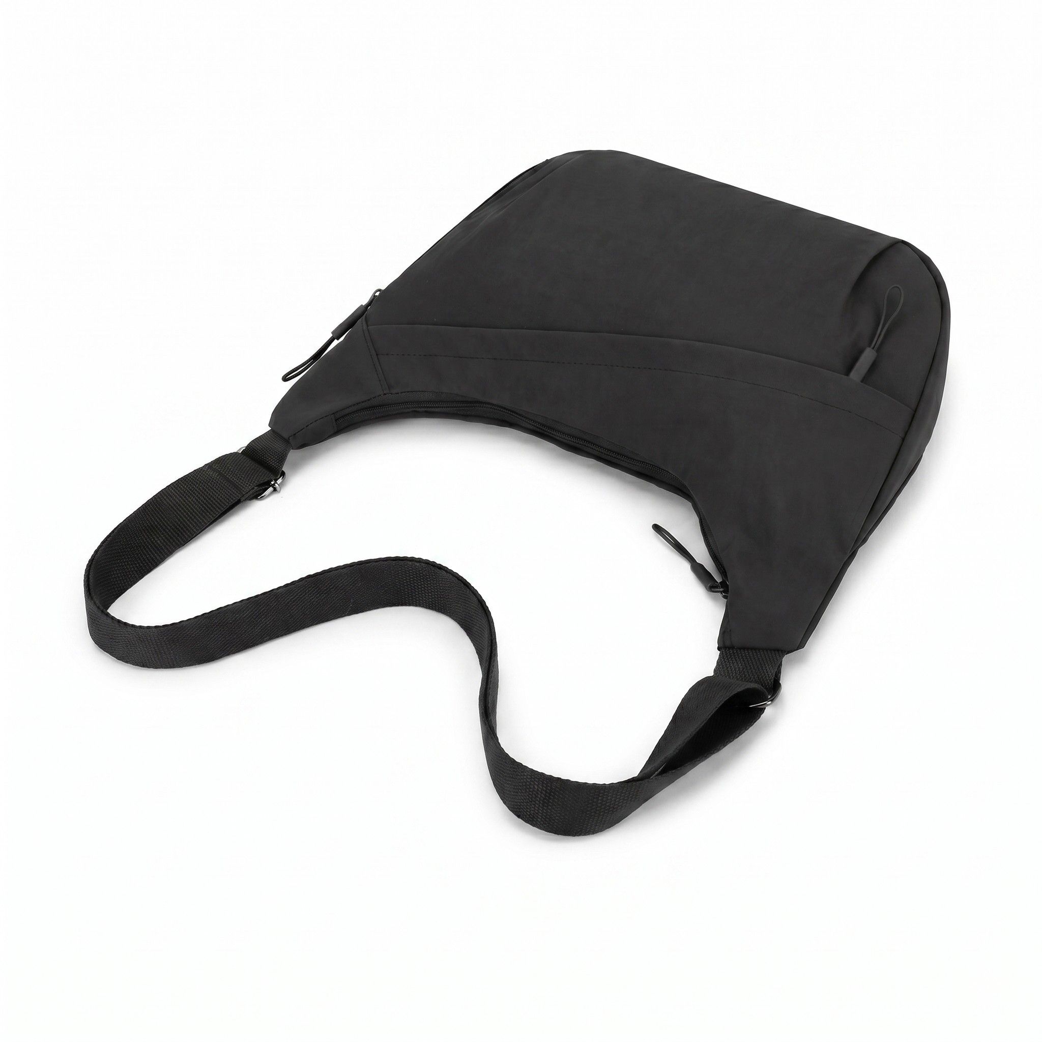 Nylon Crossbody Bag with Adjustable Strap Lightweight Shoulder Sling Bag with Zip Pockets