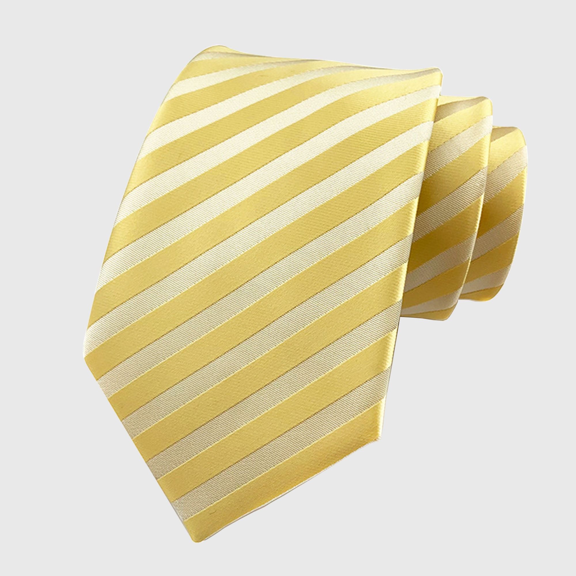 Anna-Kaci Men's Diagonal Stripe Polyester Tie - Formal Necktie for Business, Weddings & Stylish Daily Wear