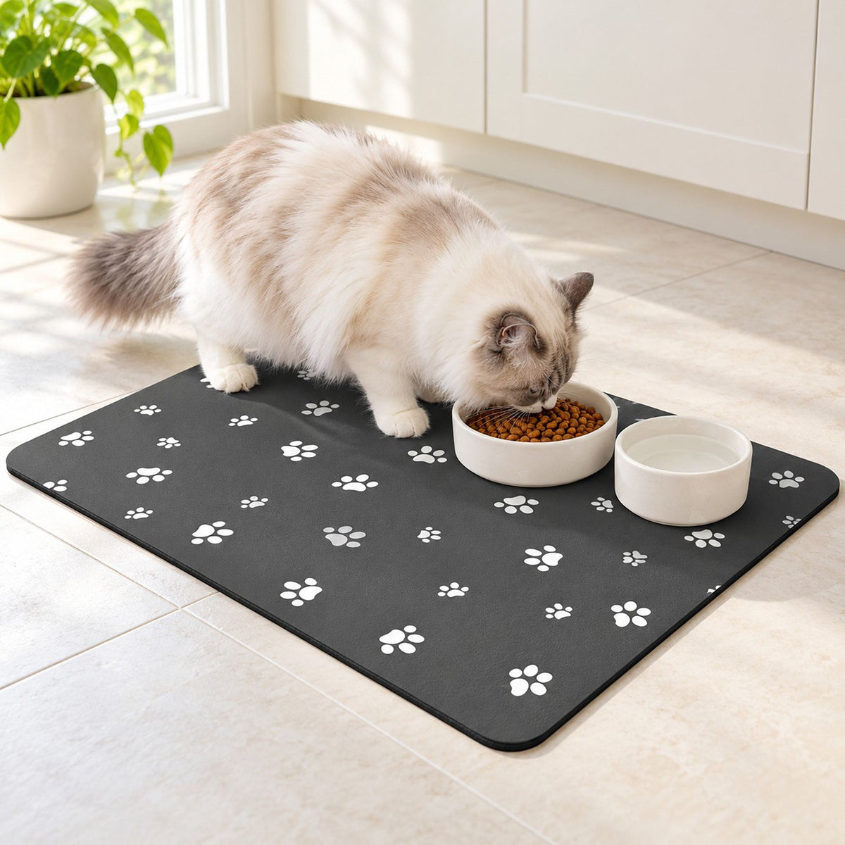 Absorbent Pet Feeding Mat with Non Slip Backing