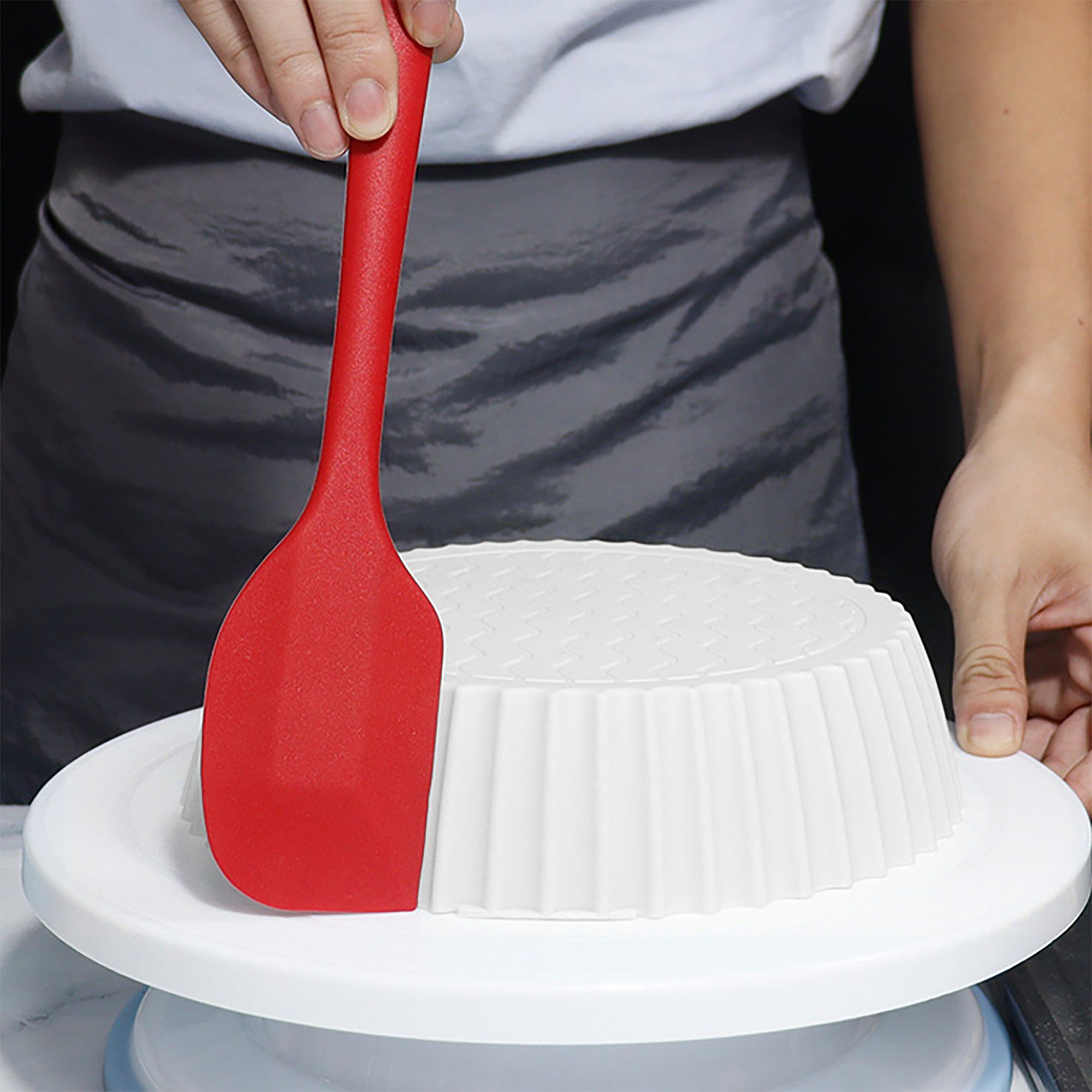 5-Piece Silicone Kitchen Utensil Set with Spatulas, Whisk and Pastry Brush