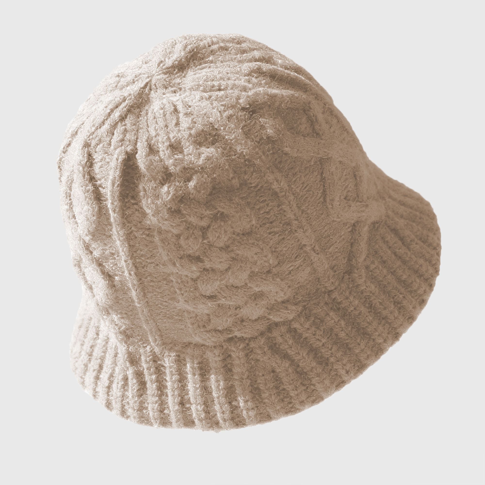 Anna-Kaci Women's Cable-Knit Bucket Hat - Soft Winter Hat for Casual Daily Wear