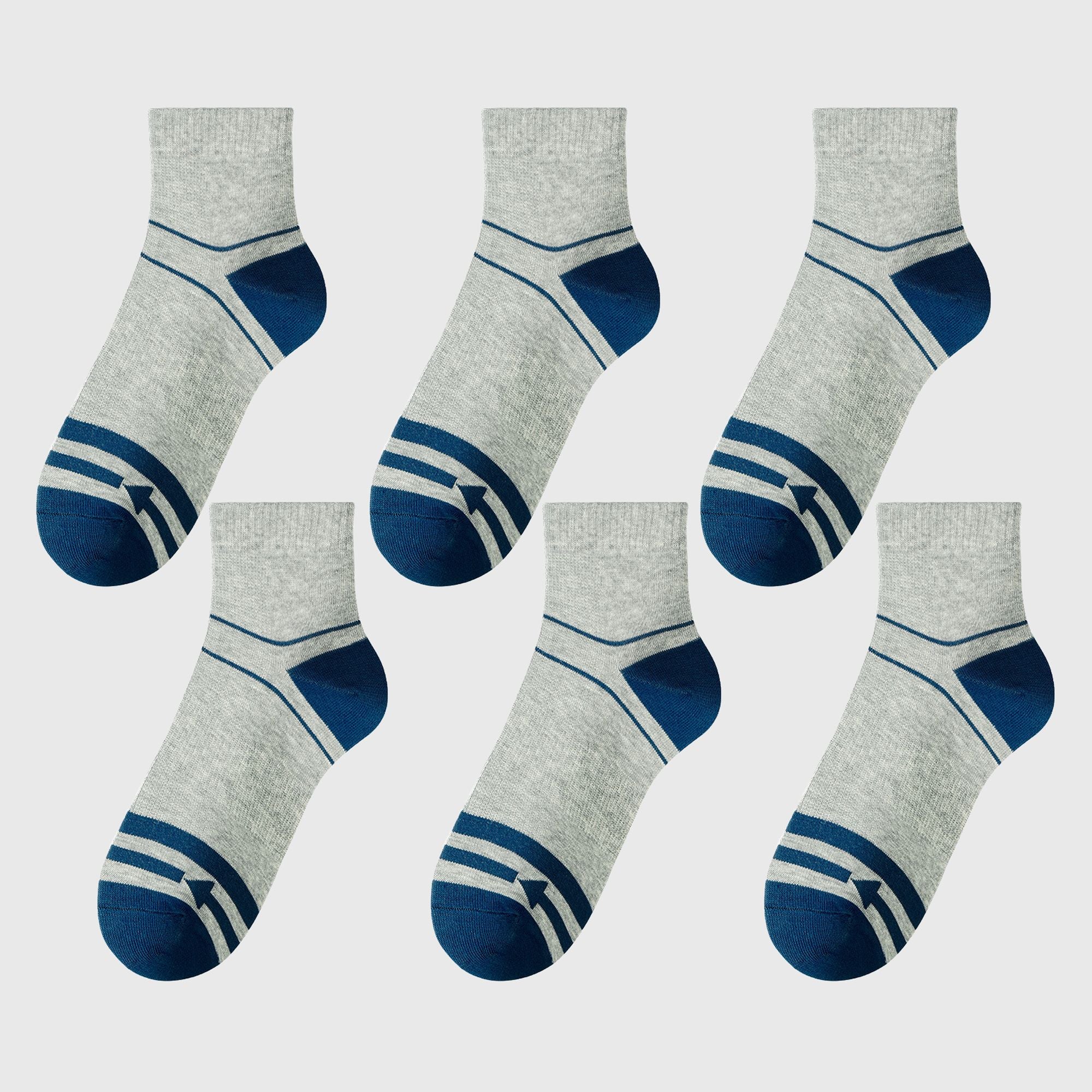 Anna-Kaci Men's 6pk Striped Ankle Socks
