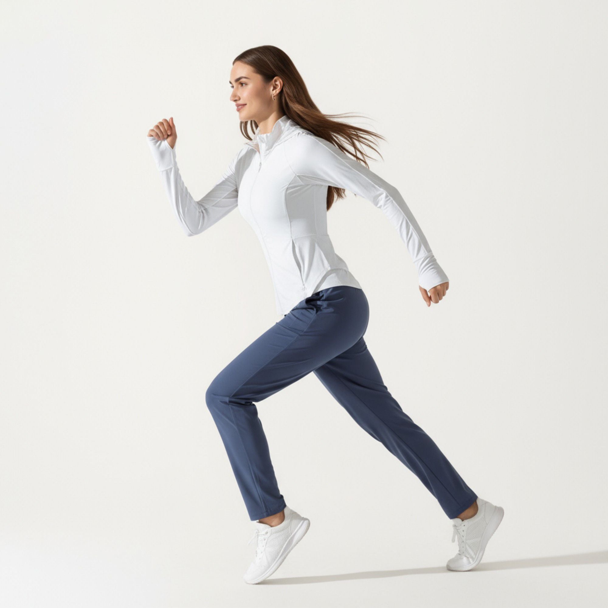 Anna-Kaci Active Women's Full Zip Long Sleeve Active Jacket with Fitted Silhouette and High Neck