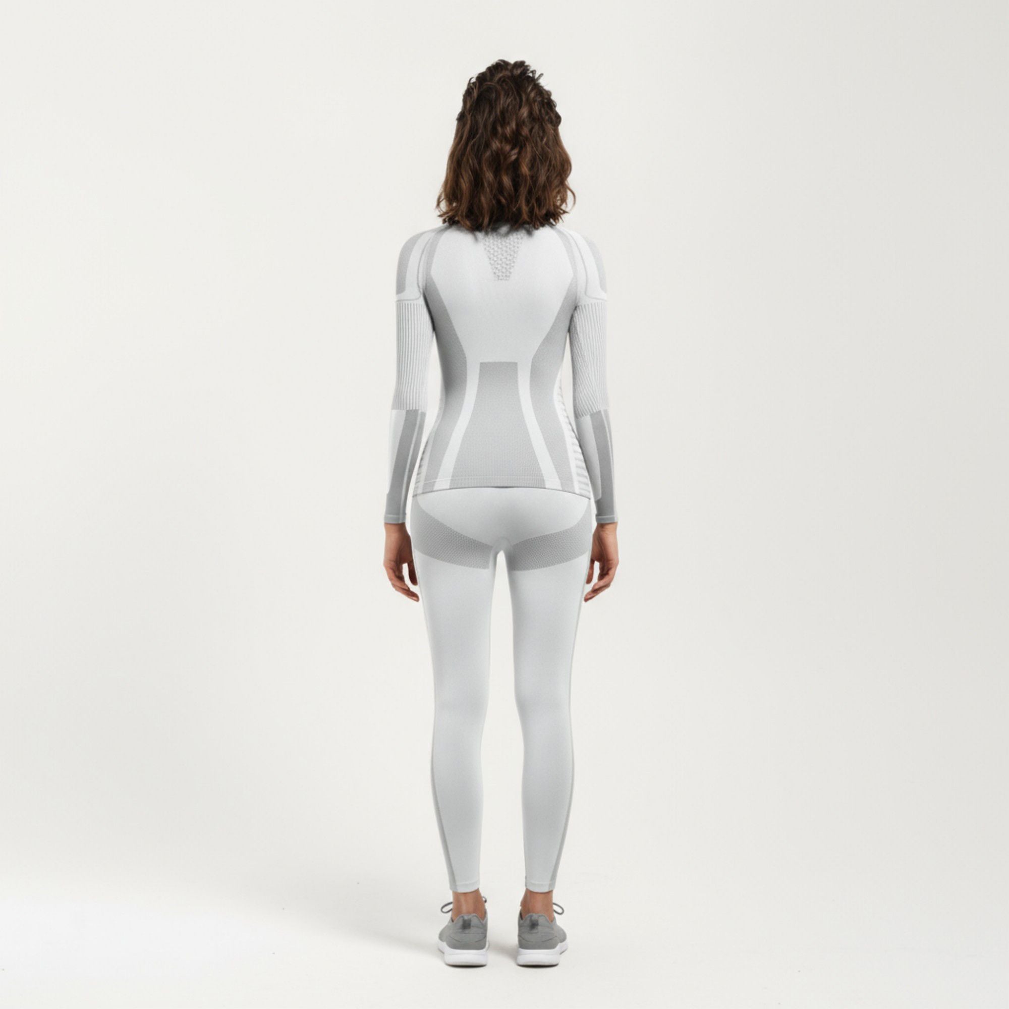 Anna-Kaci Active Women's Long Sleeve Seamless Compression Top with Contoured Mesh Detailing