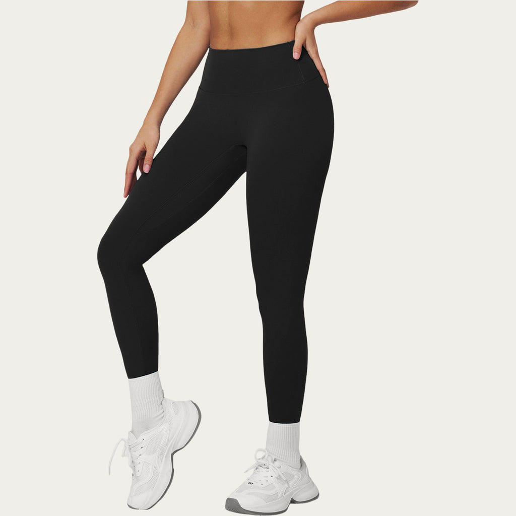 Anna-Kaci Active Women's High Waist Leggings with Smooth Stretch Fabric and Curved Seam Detail