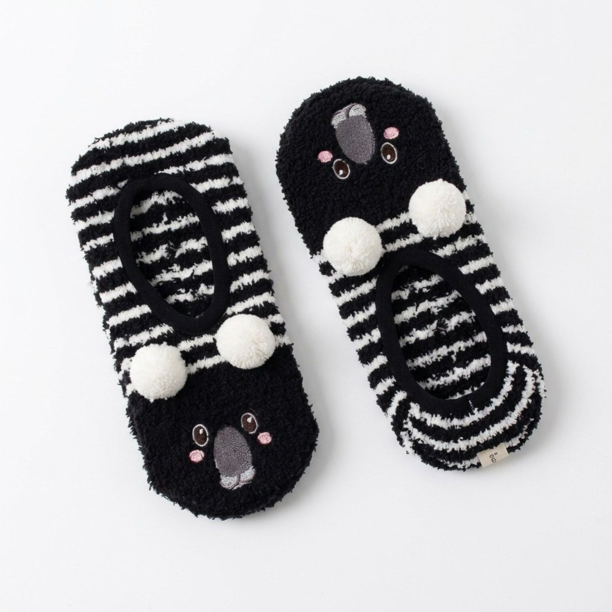 Fuzzy Bear Slipper Socks 2 Pair US 5-10.5