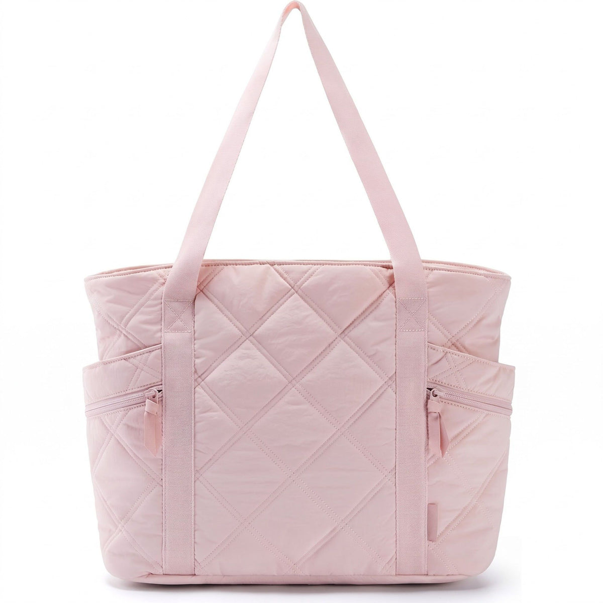 Bolso Tote Acolchado Grande con Bolsillos Exteriores con Cremallera y Asas Largas para el Hombro 39,37x31,75x16,51cm