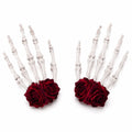 Halloween Skeleton Hand Rose Hair Clips 2pc