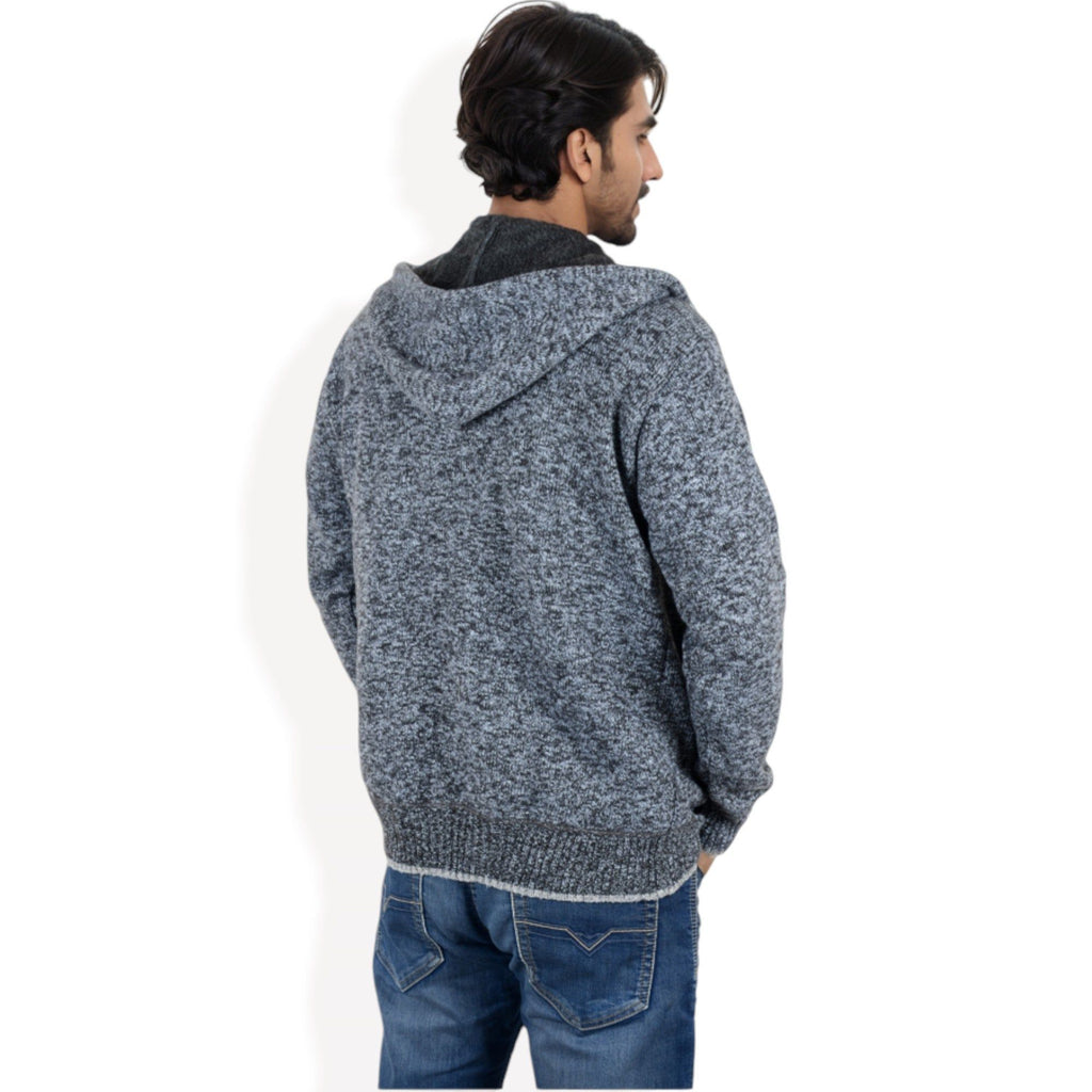 Anna-Kaci Men's Zip-Up Hooded Fleece Jacket with Adjustable Drawstrings and Front Pockets