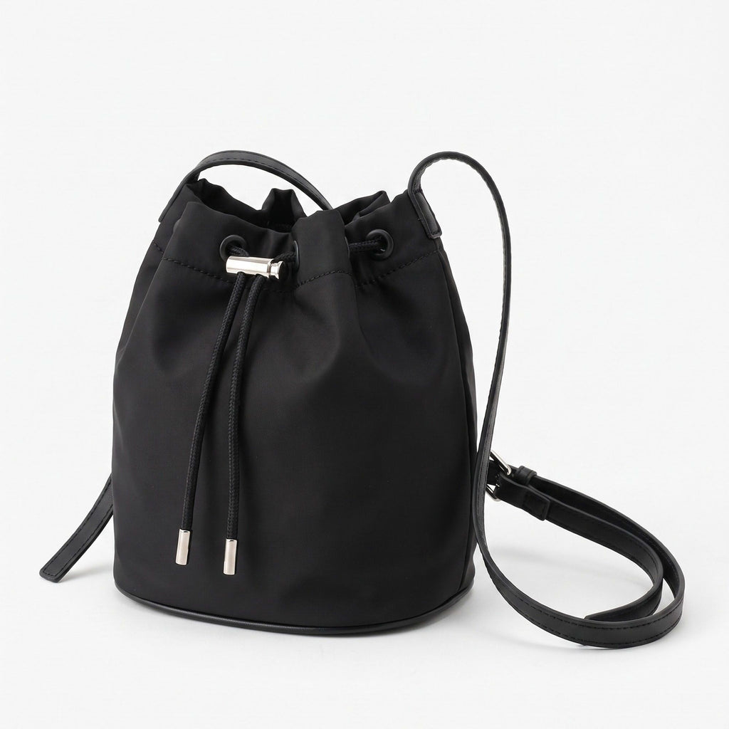 Drawstring Bucket Crossbody Bag with Adjustable Shoulder Strap