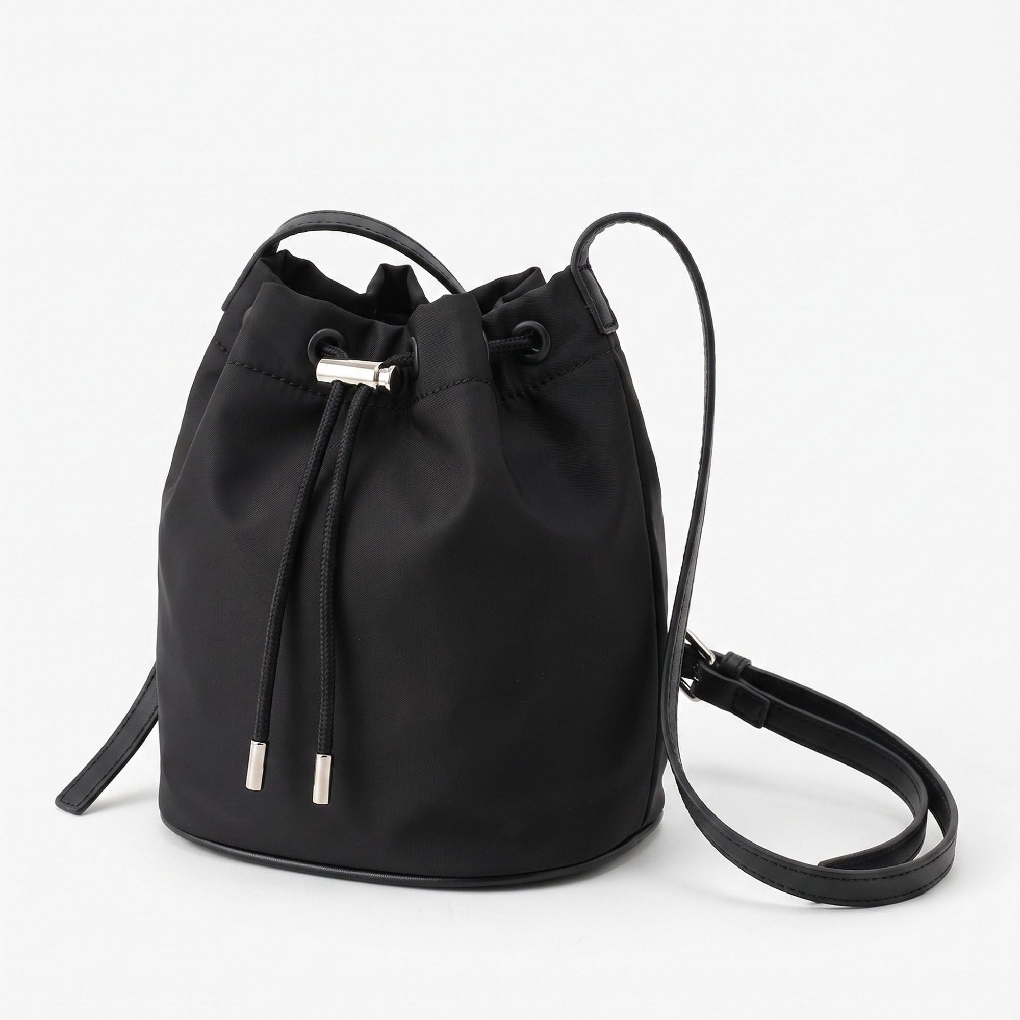 Drawstring Bucket Crossbody Bag with Adjustable Shoulder Strap