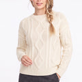 Cable Knit Crew Neck Pullover Sweater