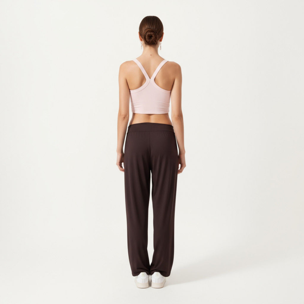 Anna-Kaci Active Women's Square Neck Ribbed Knit Cropped Tank Top with Wide Shoulder Straps