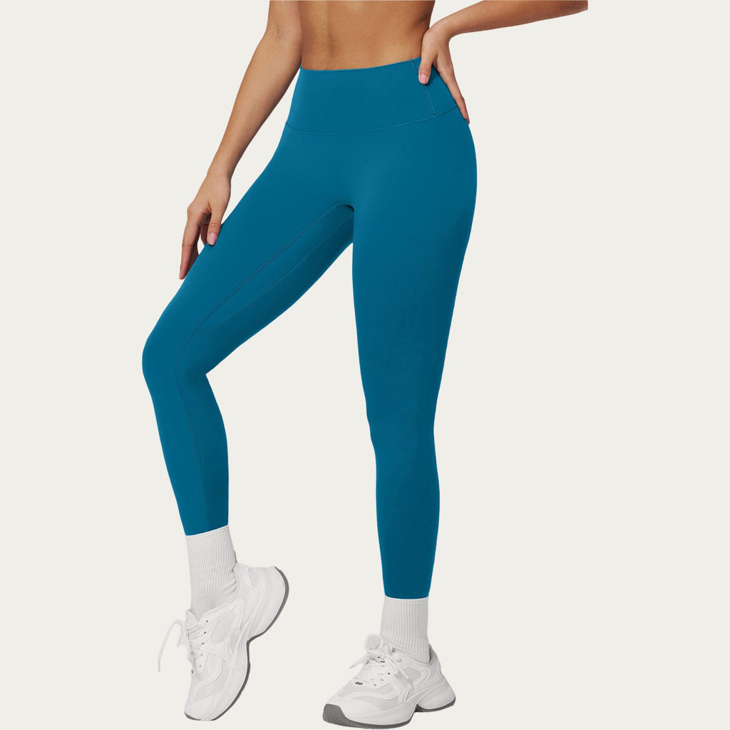 Anna-Kaci Active Women's High Waist Leggings with Smooth Stretch Fabric and Curved Seam Detail