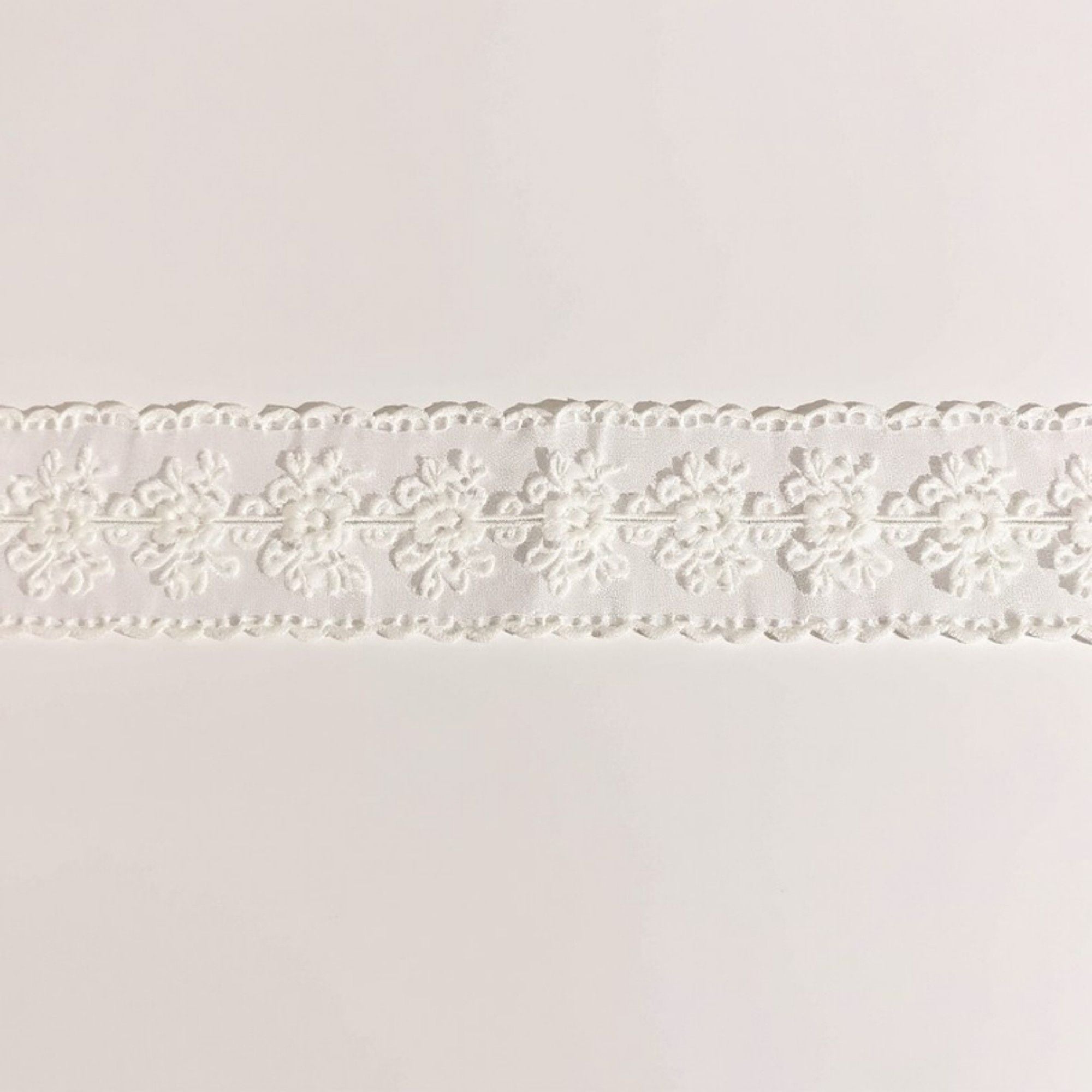 Anna-Kaci Women's Sheer Floral Lace Belt with Long Tie Ribbon Accent 53in