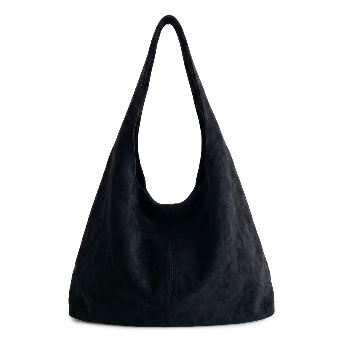 Faux Suede Hobo Shoulder Bag Large Soft Slouchy Tote