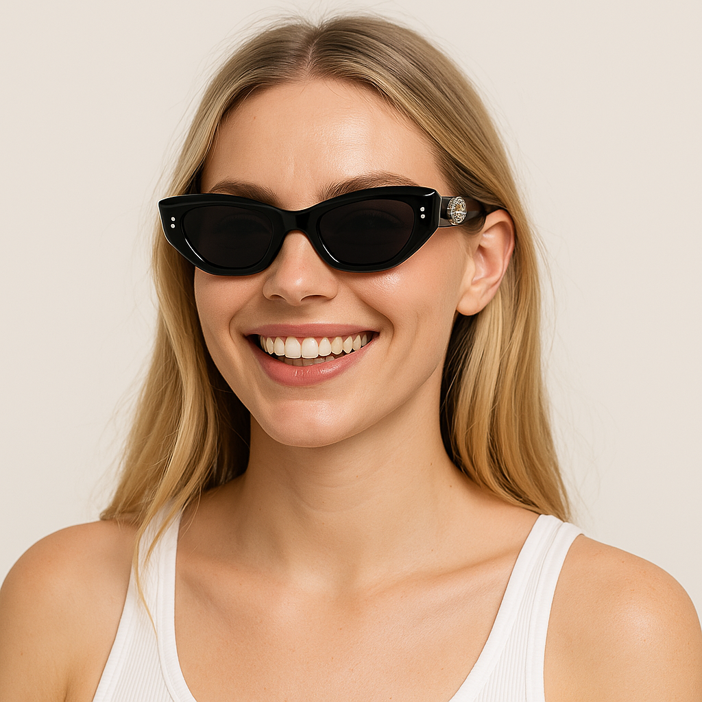 Anna-Kaci Women's Retro Jewelry Collection Fashionable Versatile Sunglasses UV400 Protection