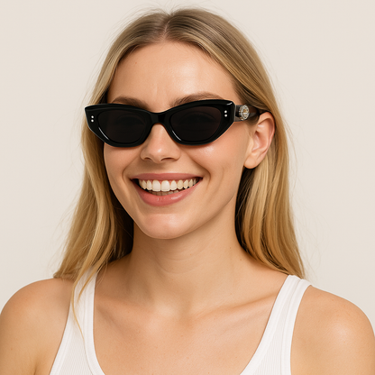 Anna-Kaci Women's Retro Jewelry Collection Fashionable Versatile Sunglasses UV400 Protection