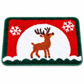 Christmas Gingerbread and Reindeer Tufted Bath Rug with Nonslip Backing 15.7 x 23.6 in