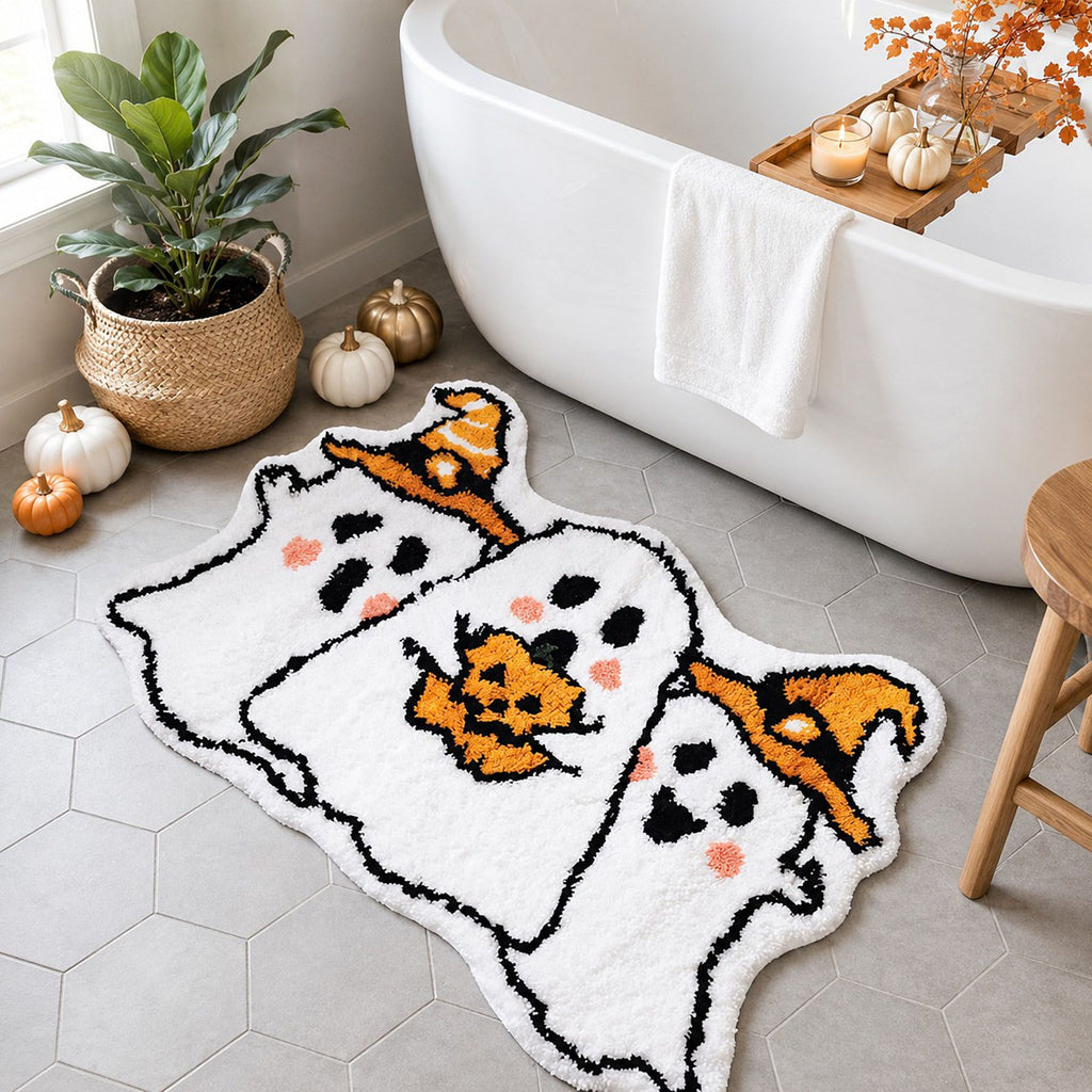 Halloween Character Shaped Bath Mat Nonslip Accent Rug 15.7 x 23.6 Inches