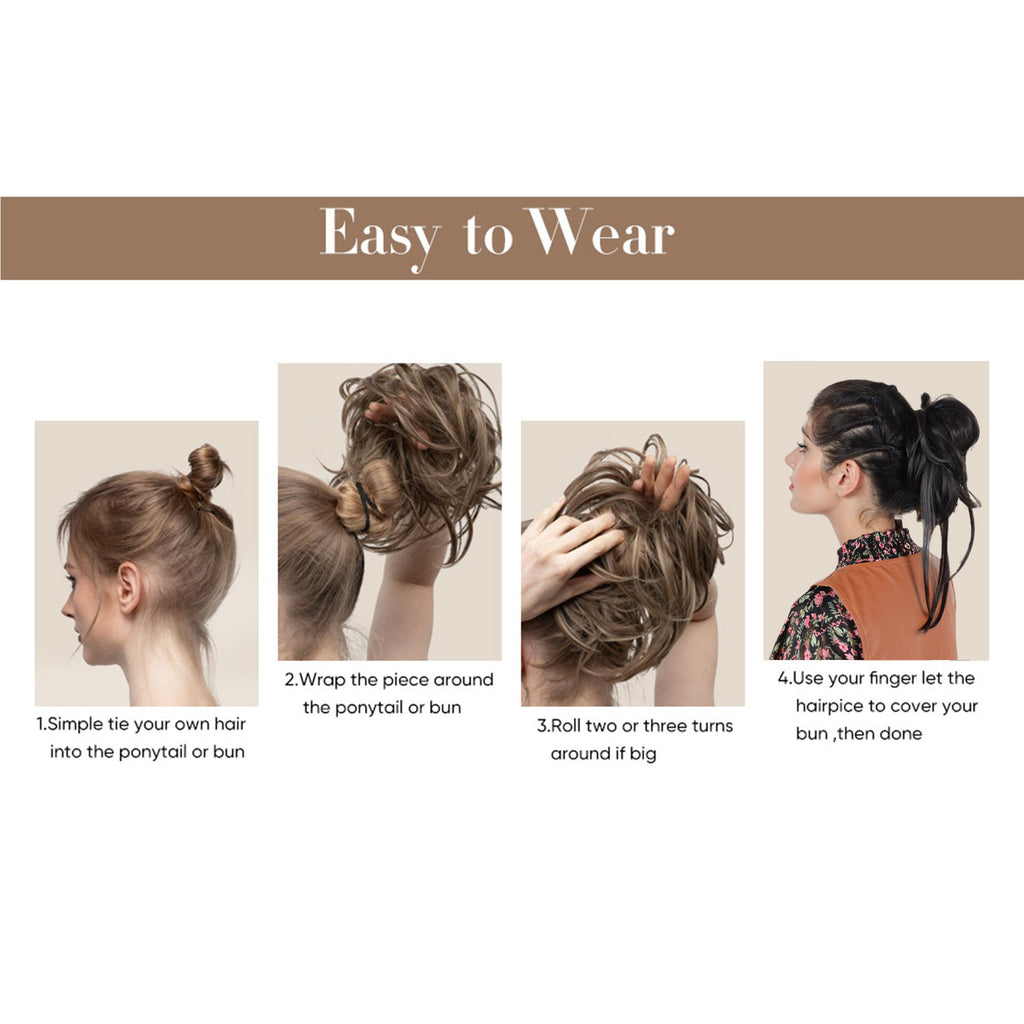 7.8 Inch Messy Bun Hair Piece for Women
