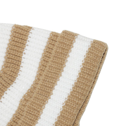 Anna-Kaci Unisex Striped Knit Beanie Hat Cuffed Warm Winter Cap