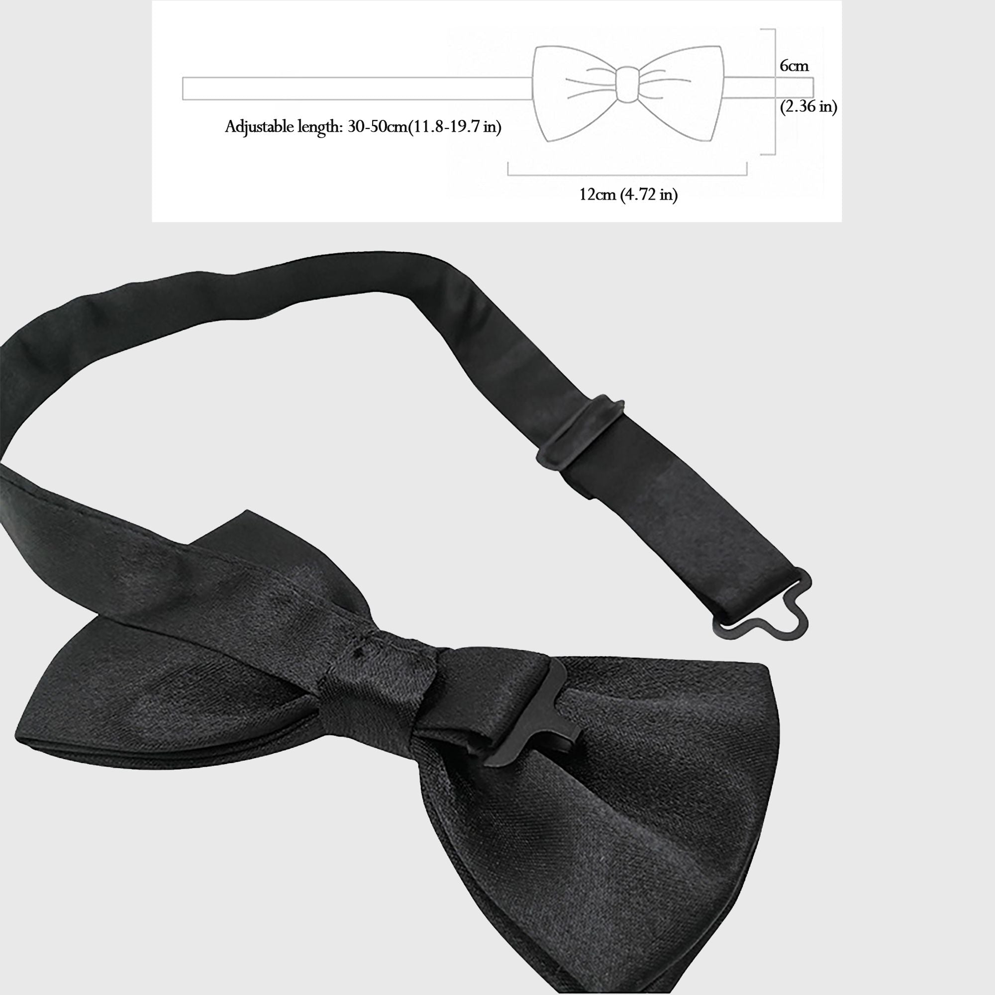 Anna-Kaci Men's Pre-Tied Bow Tie Adjustable Formal Bowtie for Weddings, Tuxedos & Special Occasions