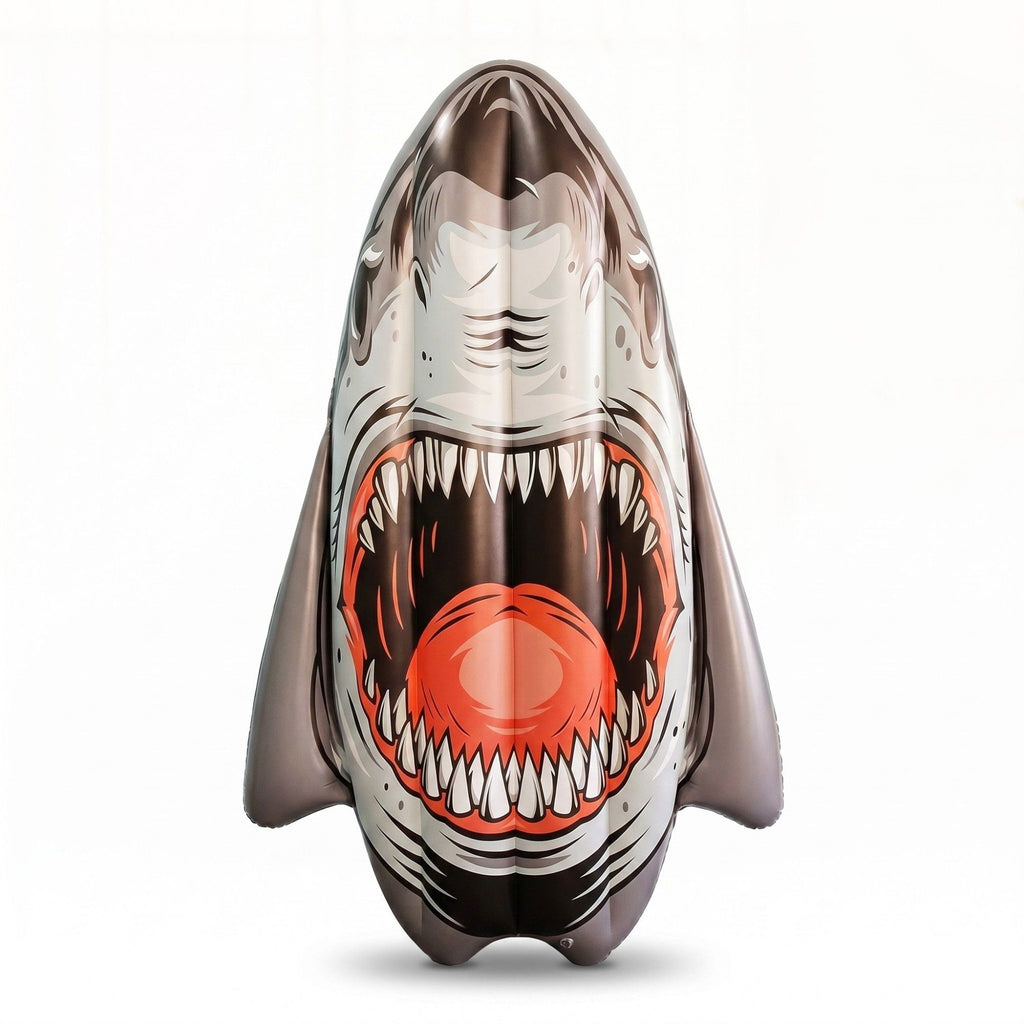 Inflatable Shark Pool Float Lounger with Dual Air Chambers Durable PVC Water Float for Pool Beach Lake 94.5x57x57in