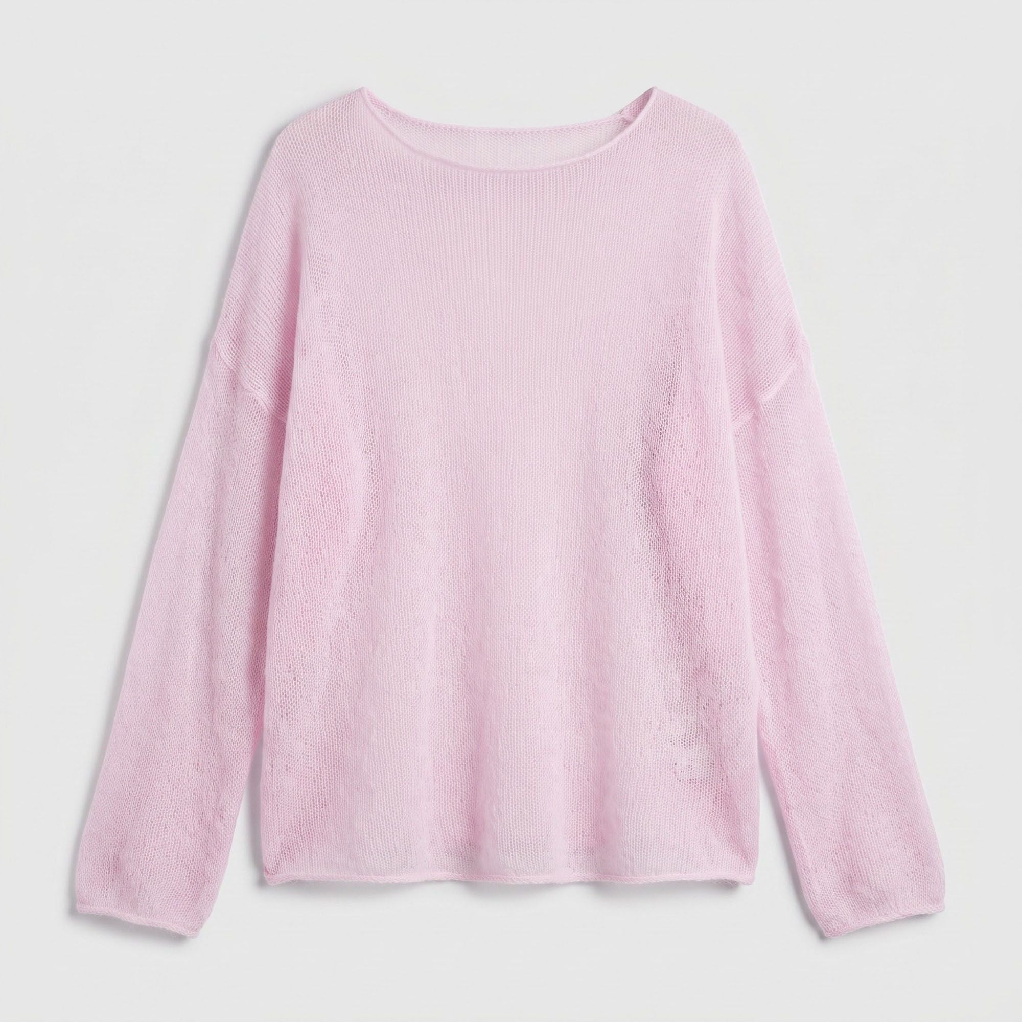 Sheer Loose Knit Long Sleeve Sweater