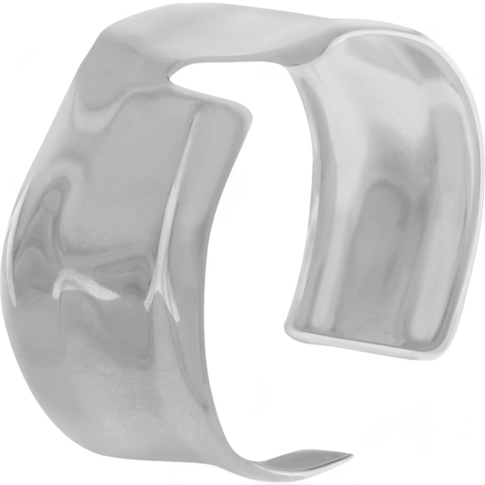 Women's Sculptural Gold Tone Cuff Bracelet Geometric Statement Design