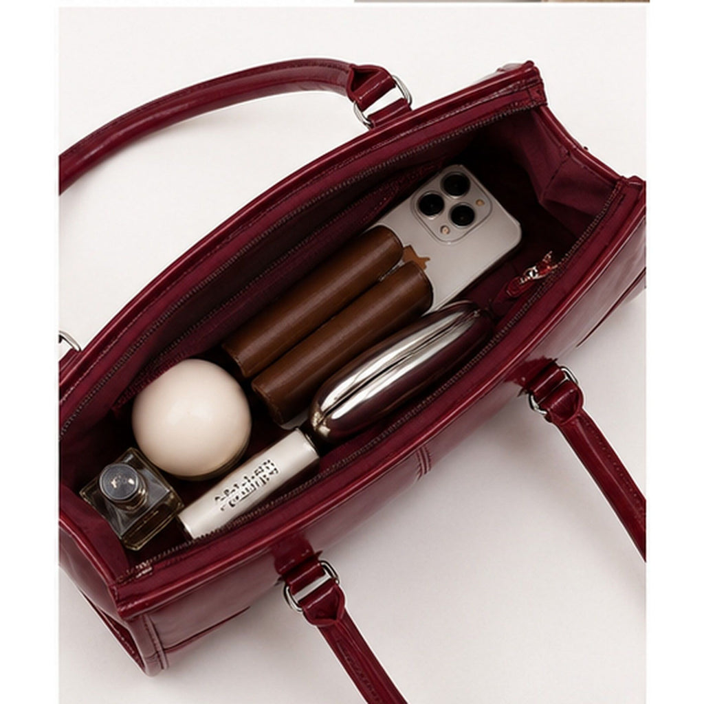 Vintage Oil-Wax Finish East-West Shoulder Bag
