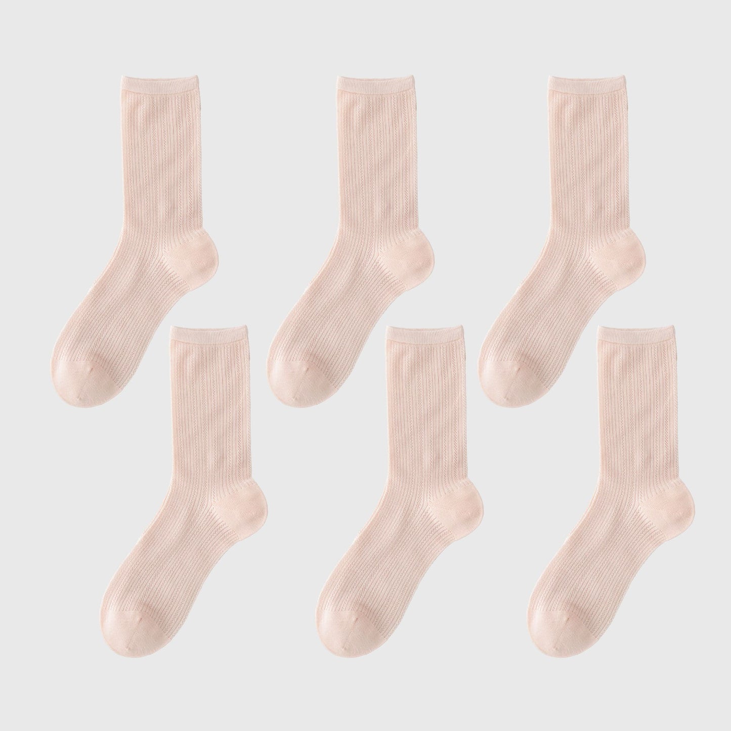Anna-Kaci Women's Summer Ribbed Ankle Socks 6Pk