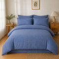 White pillowcase with cotton, pillowcases textured woven and coordinated bedding setup