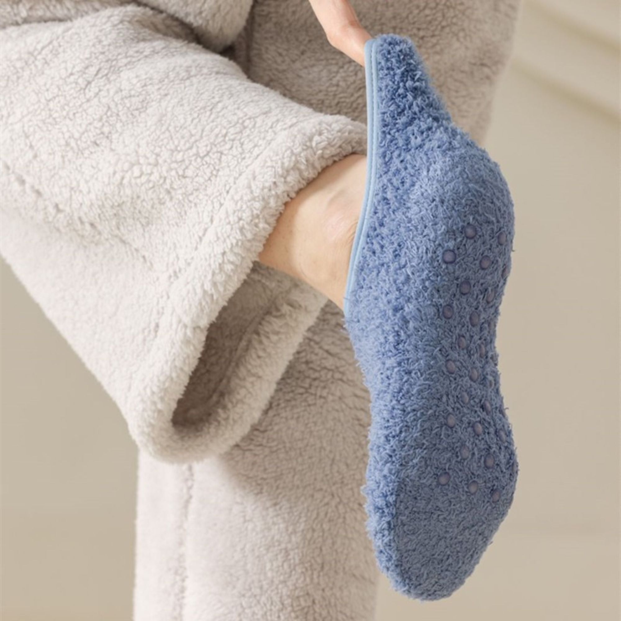 Anna-Kaci Women's 3-Pack Fuzzy Grip Socks Low Cut Non-Slip Soft Lounge Slipper Socks