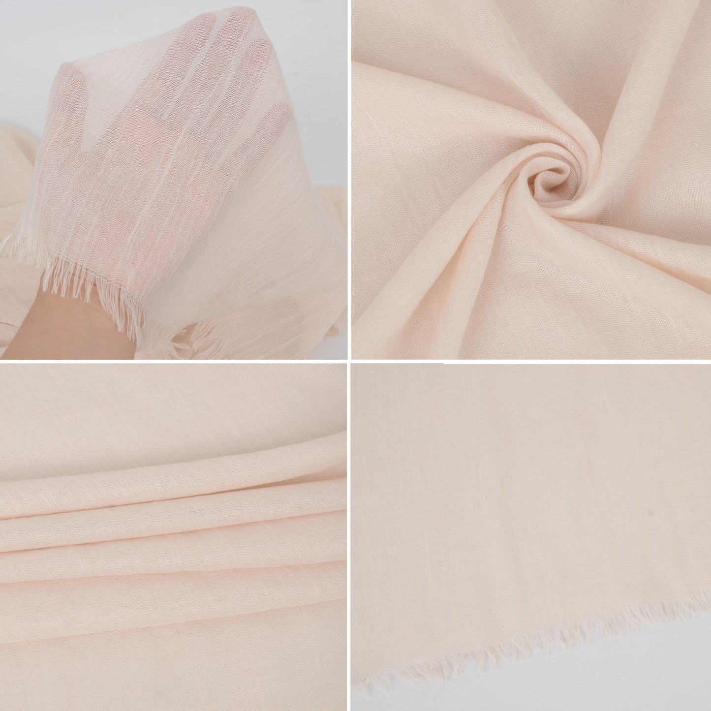 Anna-Kaci Lightweight Solid Cotton Linen Scarf Large Long Gauze Beach Wrap Shawl 78 Inches